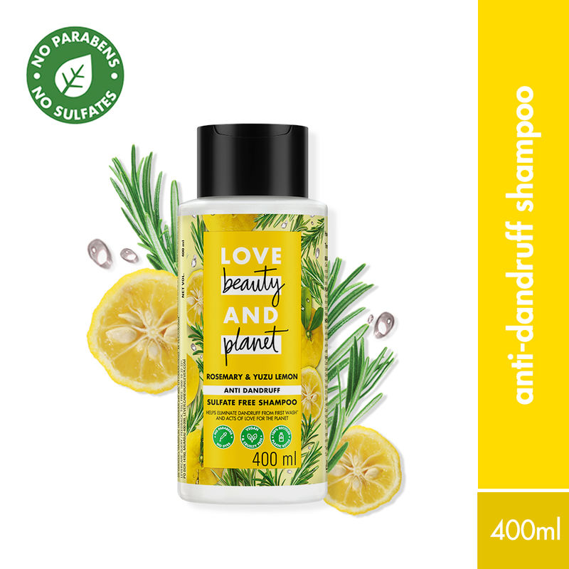 Love Beauty & Planet Rosemary & Yuzu Lemon Anti Dandruff Shampoo