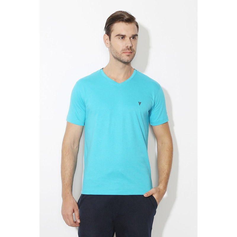 Van Heusen Men Athleisure Smart Tech T-Shirt - Blue