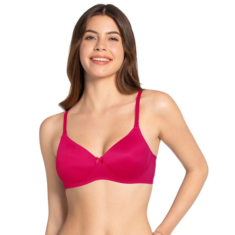 Amante Smooth Charm Lightly Padded Non-Wired T-Shirt Bra-Pink (32D)