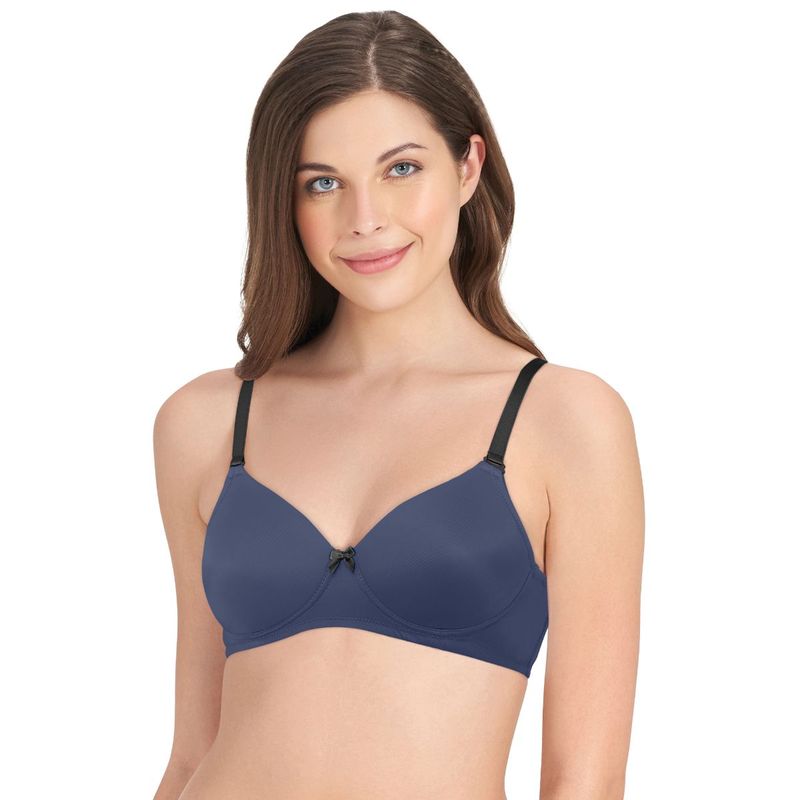 Amante Smooth Dreams Padded Non-Wired T-shirt Bra - Blue (32D)