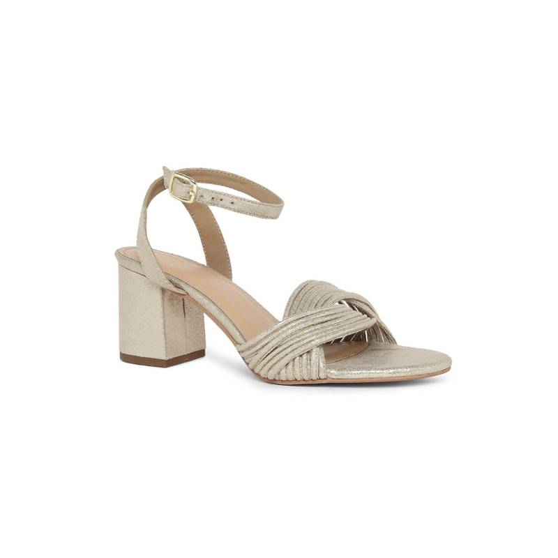 Tao Paris Women Gold Sandal Heels (EURO 36)