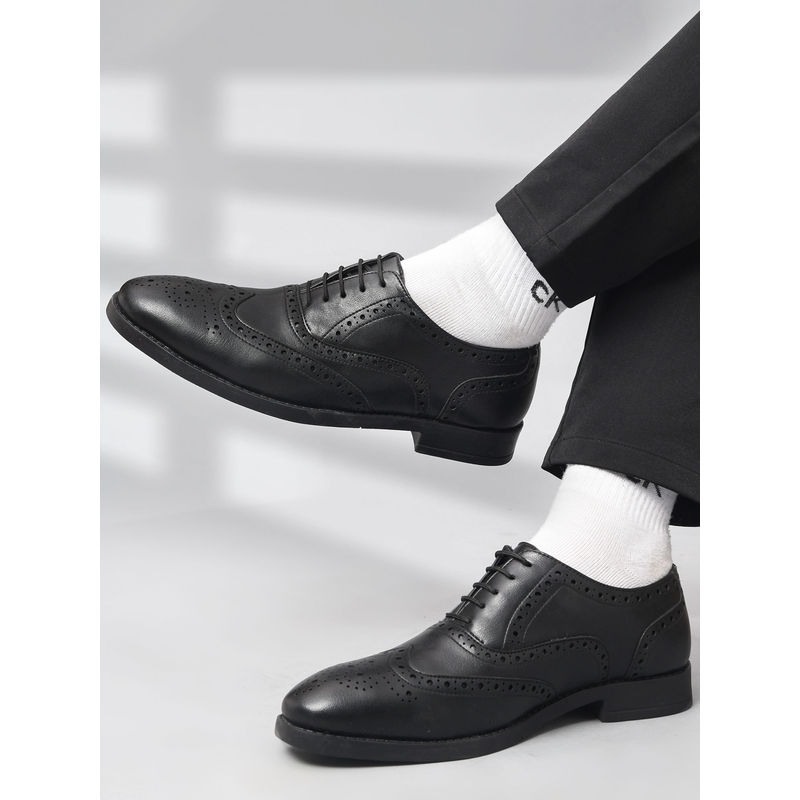 CLOG LONDON Men Black Brogues (EURO 41)