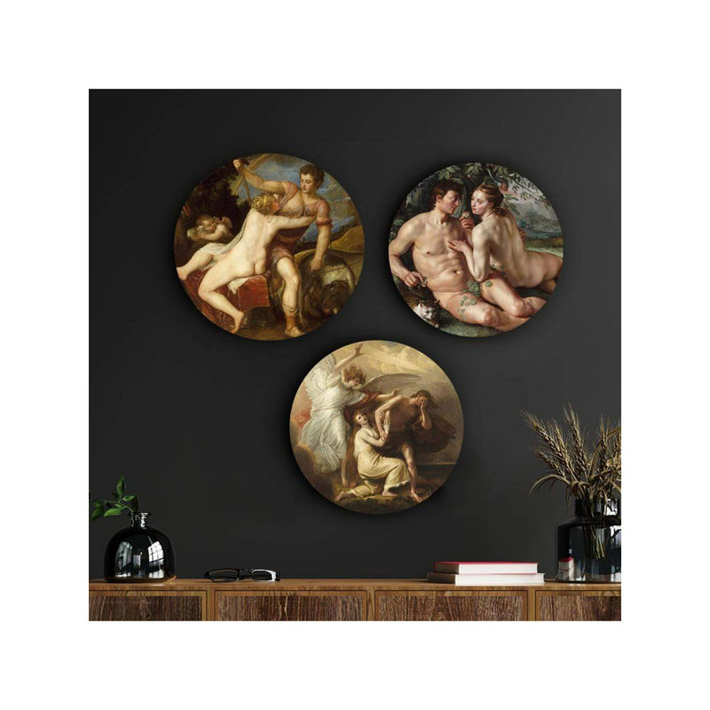 The Artment Venus And Adonis Canvas Matte Finish Set Of 3 Multi (Large)