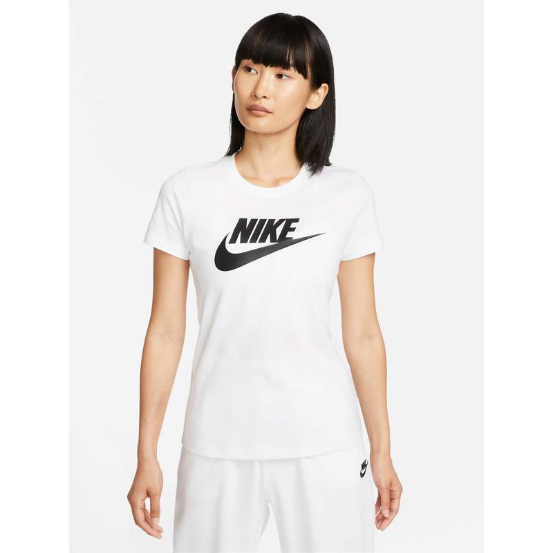Nike White Sportswear Nsw Tee Essntl Icon Ftra Women T-Shirt (S)