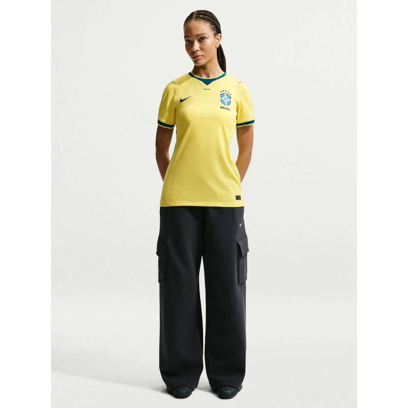Nike Yellow Sportswear Cbf Jsy Stad Women T-Shirt (M)