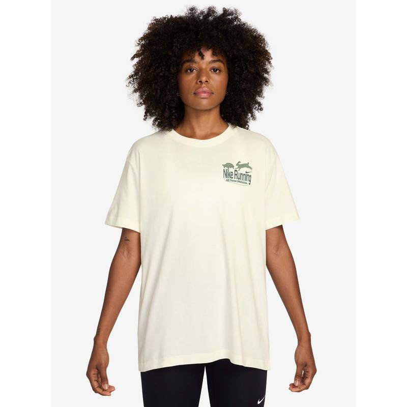Nike White Sportswear Move Swft Anmls Women T-Shirt (XS)