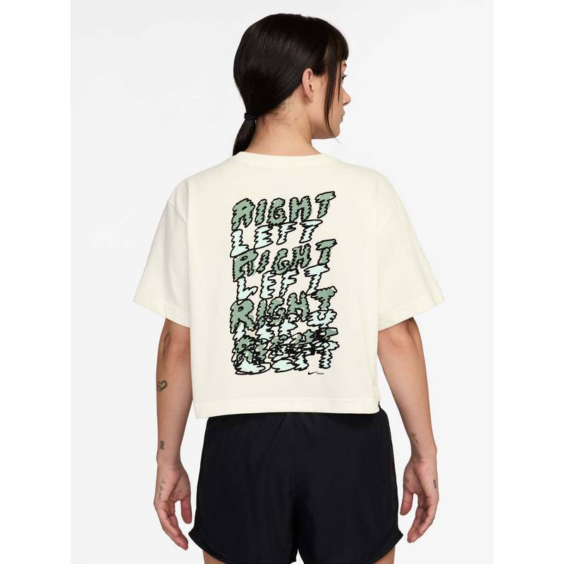 Nike White Sportswear Move Crp Swft Rght Women T-Shirt (XL)