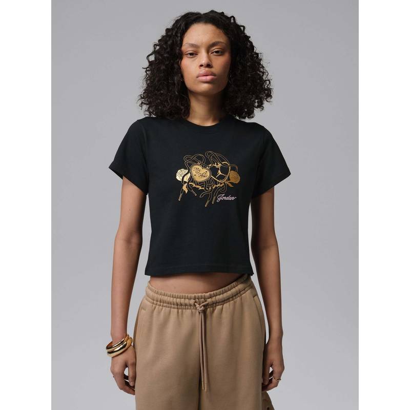 Nike Black Sportswear Brk Shgf Gfx Tee Women T-Shirt (XS)