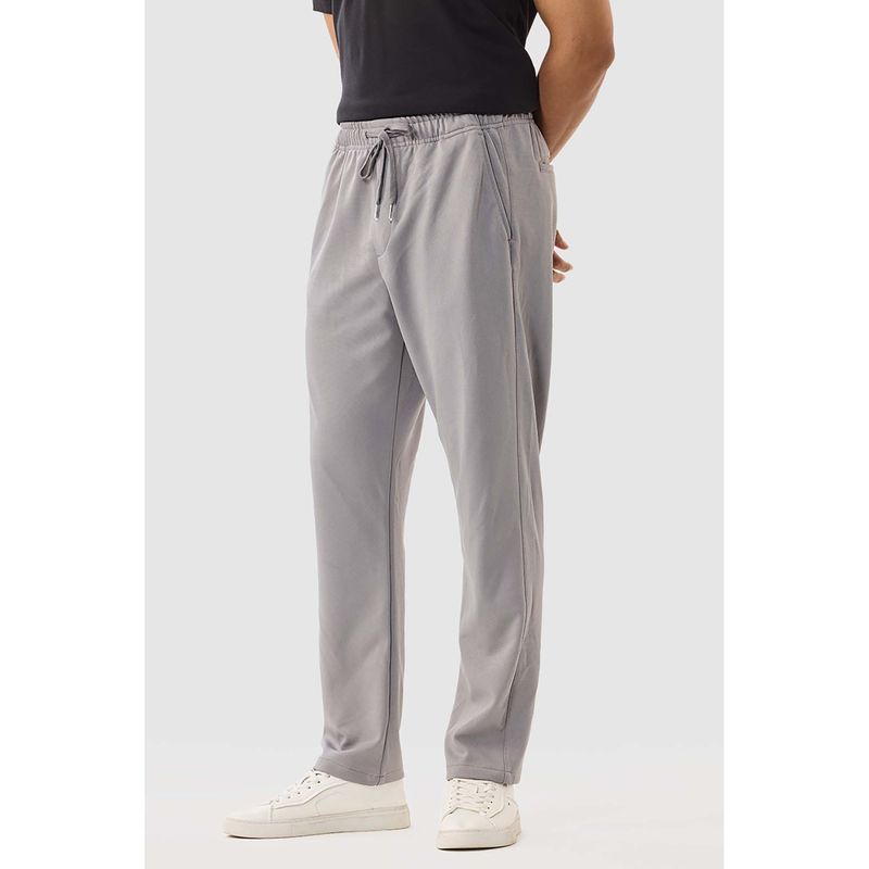 Snitch Grey Solid Regular Fit Trackpant (34)