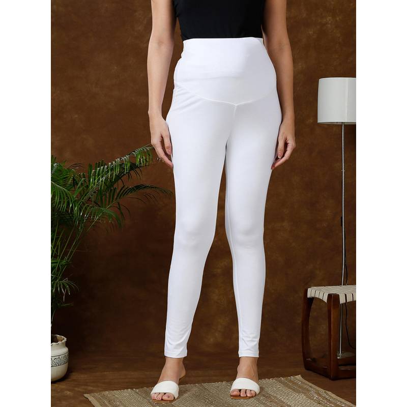 MomToBe Slim Fit Ankle Length Maternity Leggings (L)