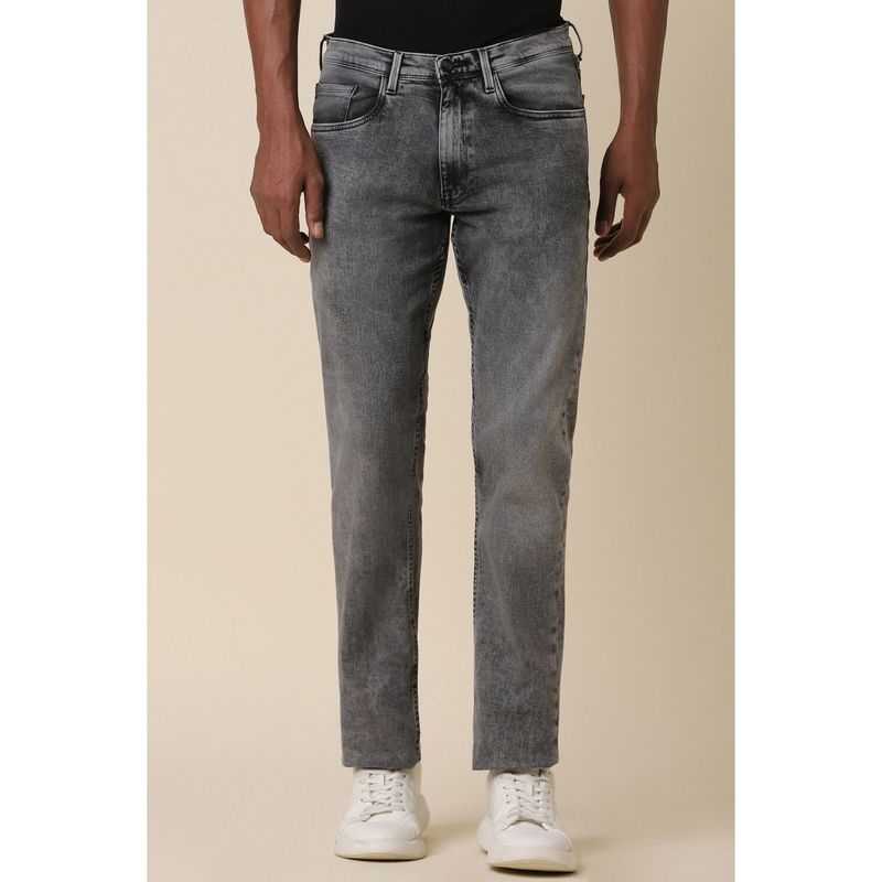Allen Solly Men Grey Regular Fit Mid Wash Jeans (28)