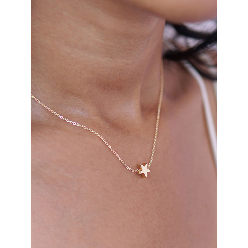 Small round gold plated pendant necklace – LBJ Jewellery