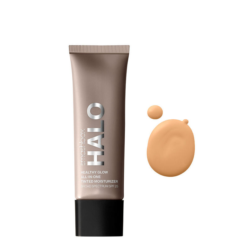 Smashbox Halo Healthy Glow All-In-One Tinted Moisturizer Foundation With Hyaluronic Acid, Niacinamide & Spf 25- Medium