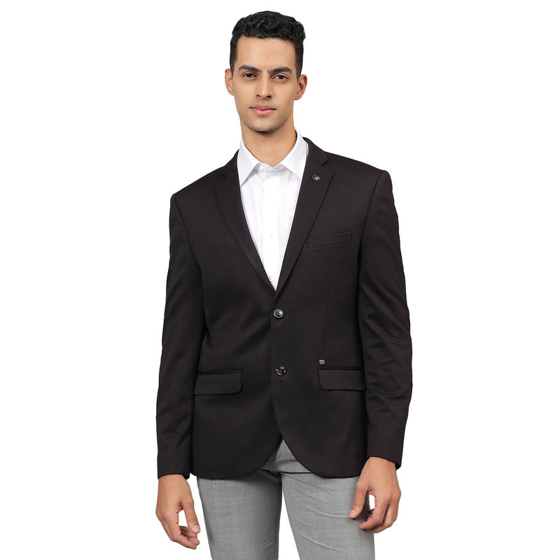 Cantabil Men Solid Black Winter Blazer (40)