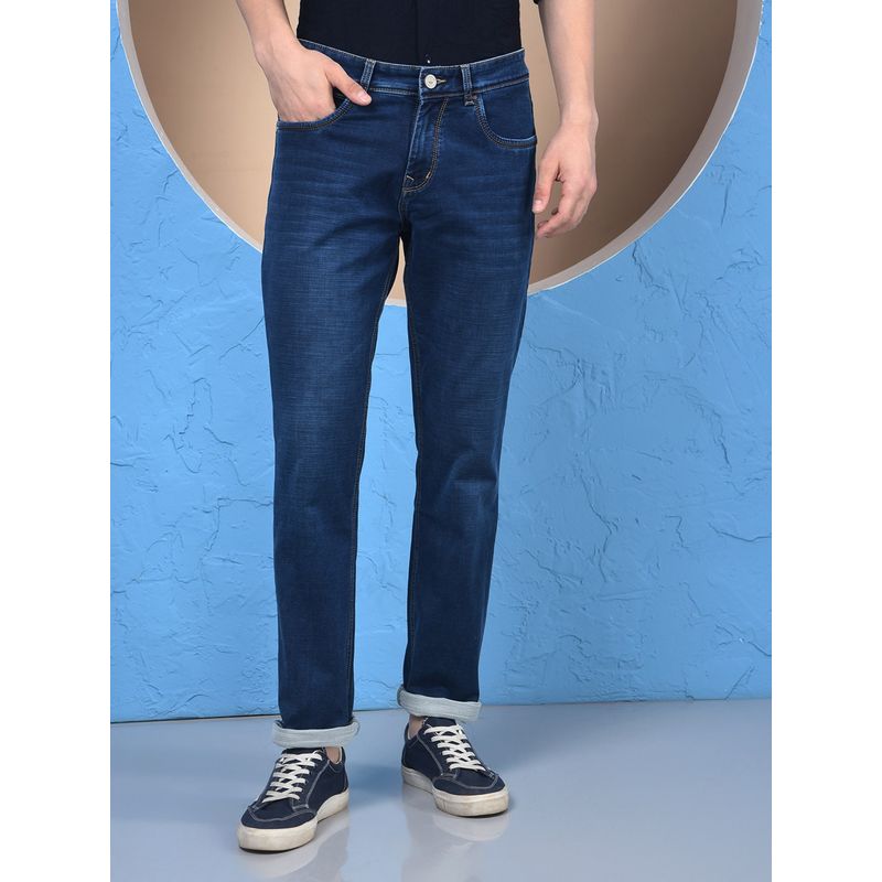 CRIMSOUNE CLUB Men's Blue Skinny Jeans (34)
