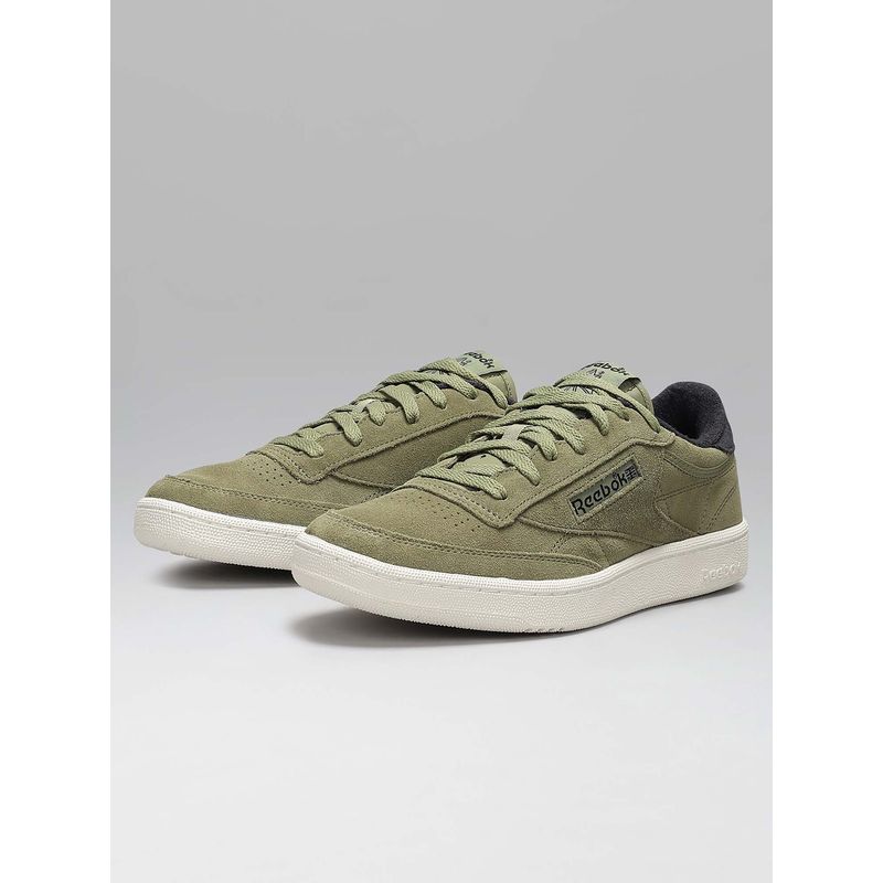 Reebok Club C 85 Vintage - Men Olive Classics Sneakers (UK 10)