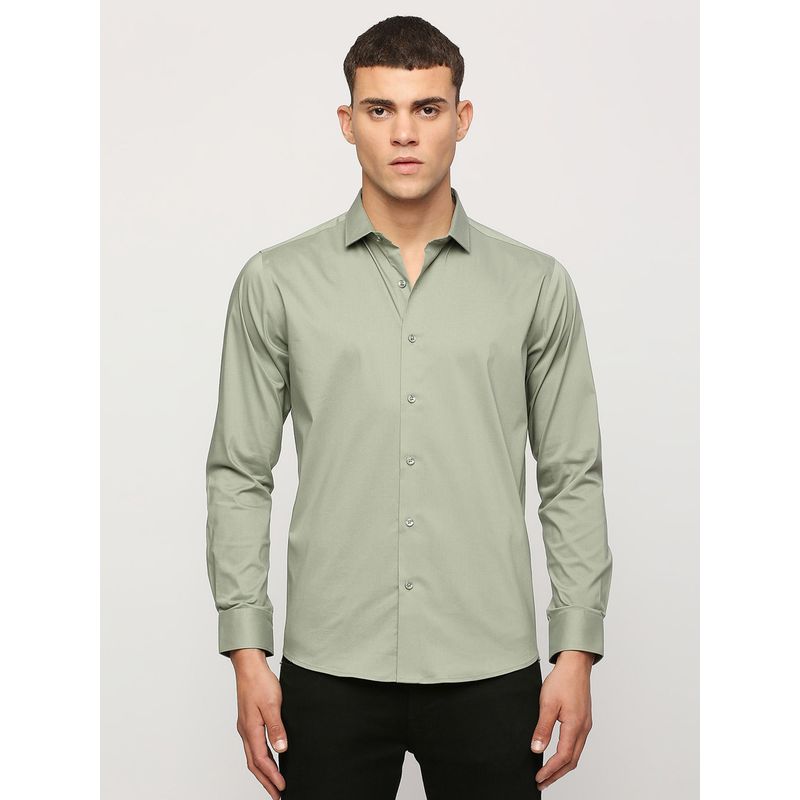 Pepe Jeans Olive Full Sleeves Shirt (M)