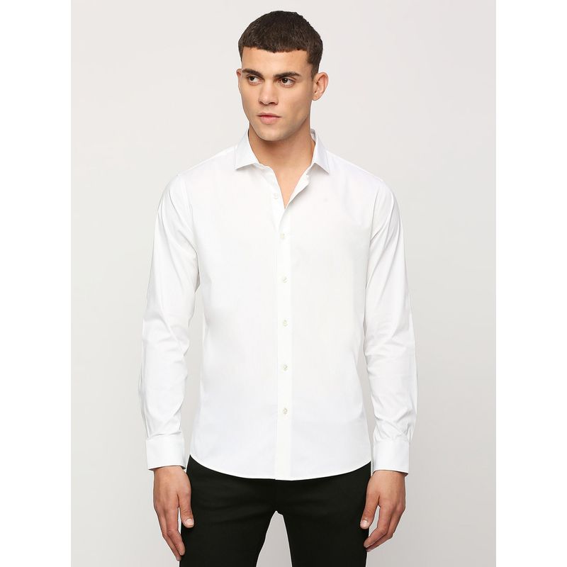 Pepe Jeans White Full Sleeves Shirt (XL)
