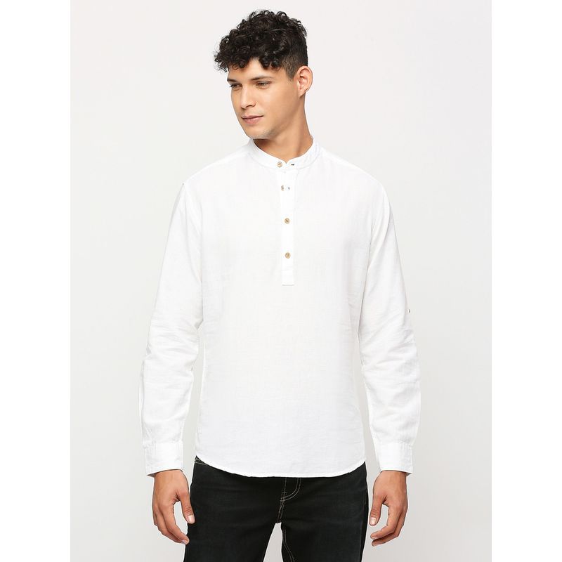 Pepe Jeans White Full Sleeves Shirt (M)