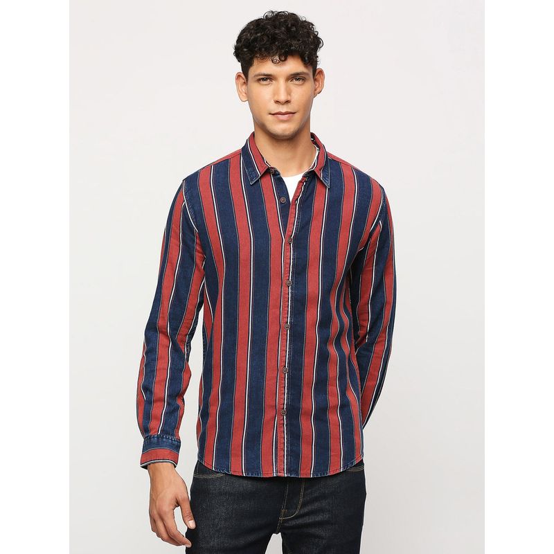 Pepe Jeans Red Stripes Long Sleeve Shirt (L)