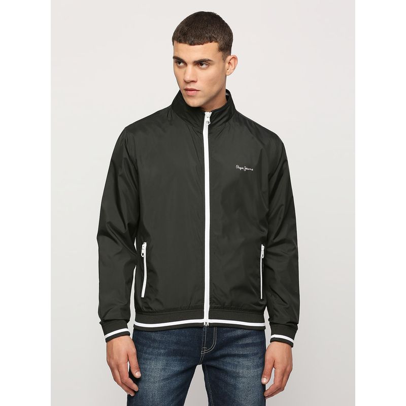 Pepe Jeans Black Lightweight Full Sleeves Jacket (L)