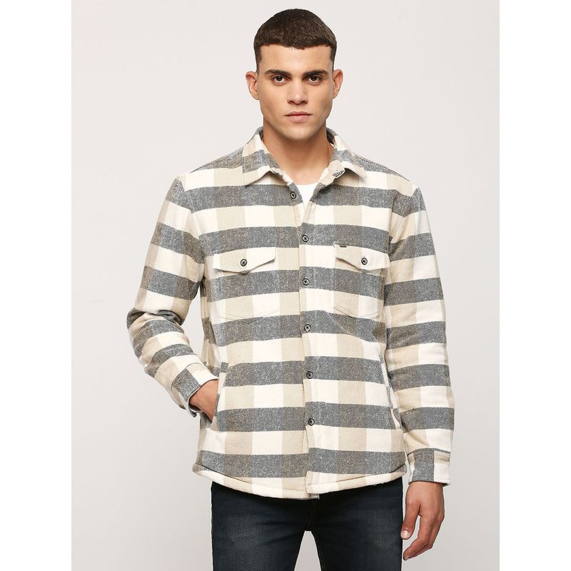 Pepe Jeans White Checks Long Sleeve Jacket (S)