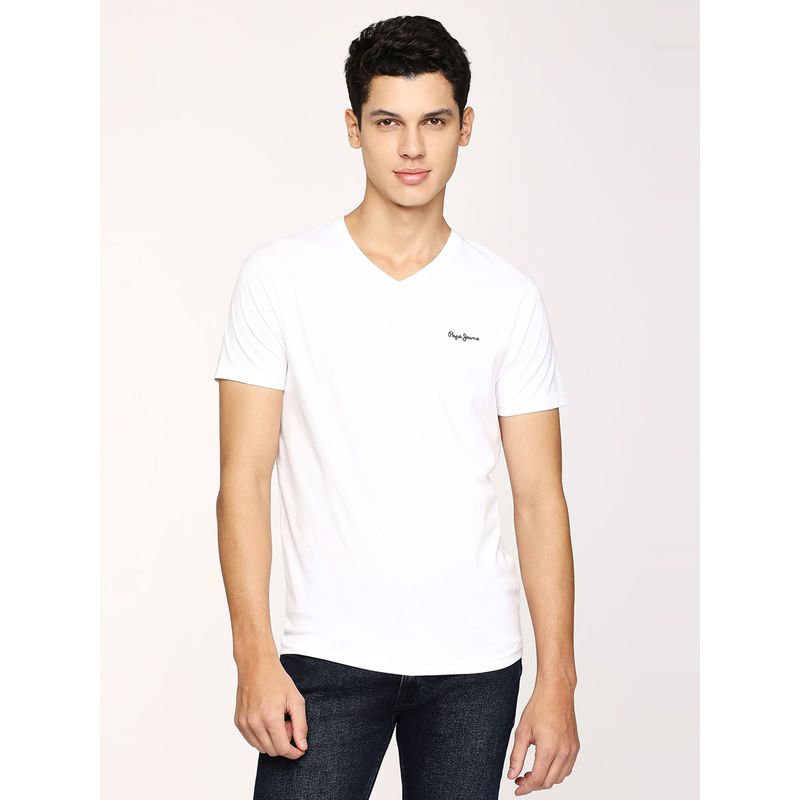 Pepe Jeans White Short Sleeves T-Shirt (L)