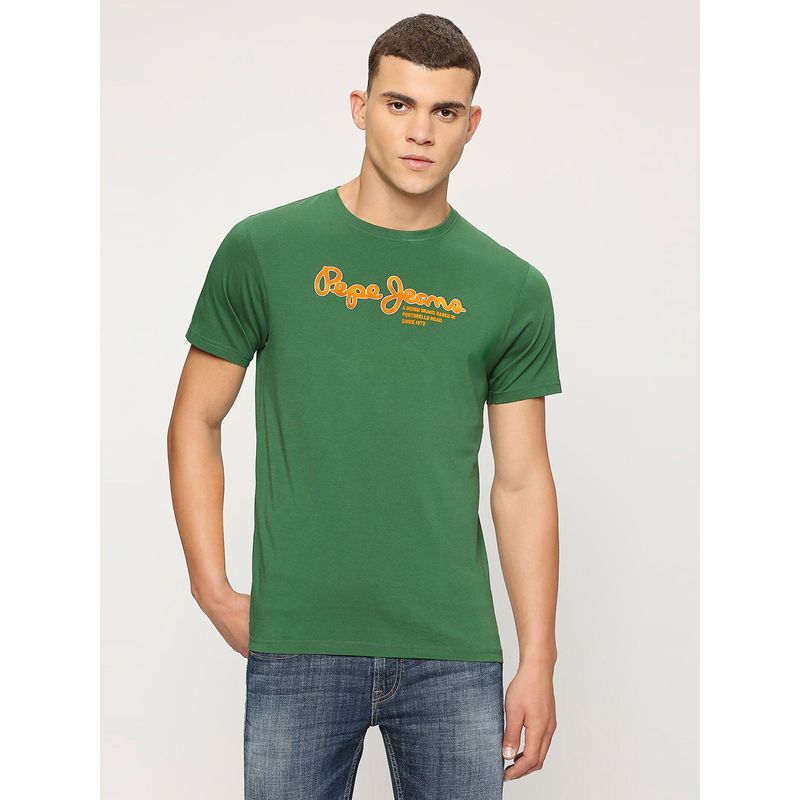 Pepe Jeans Green Round Neck Short Sleeves T-Shirt (S)