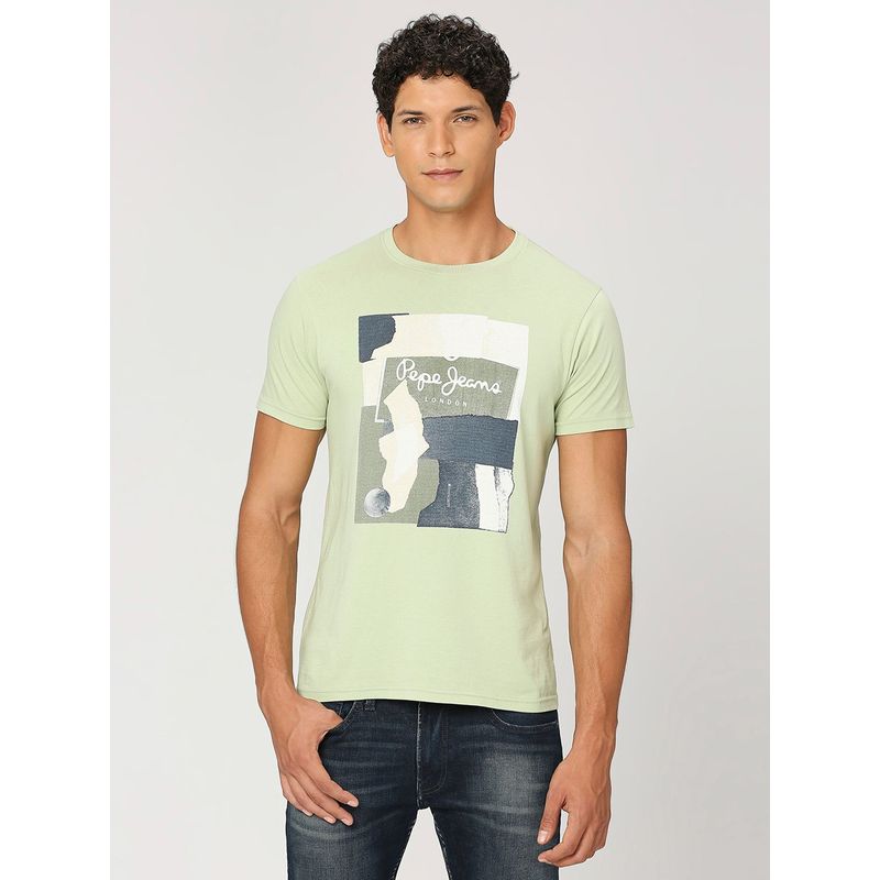 Pepe Jeans Green Round Neck Short Sleeves T-Shirt (S)
