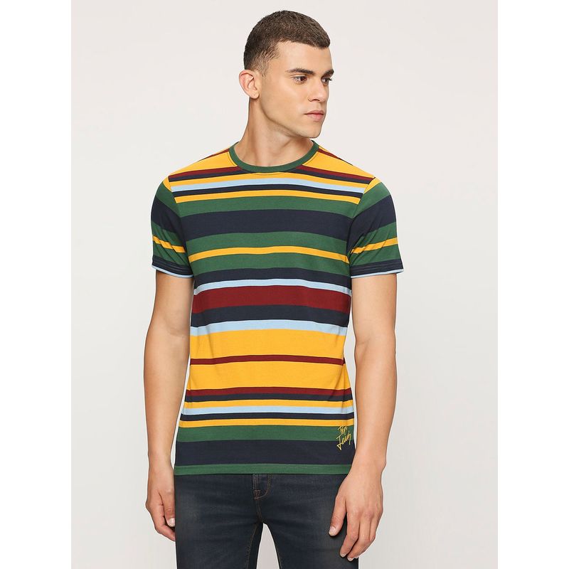 Pepe Jeans Multi-Color Striped Short Sleeves T-Shirt (S)