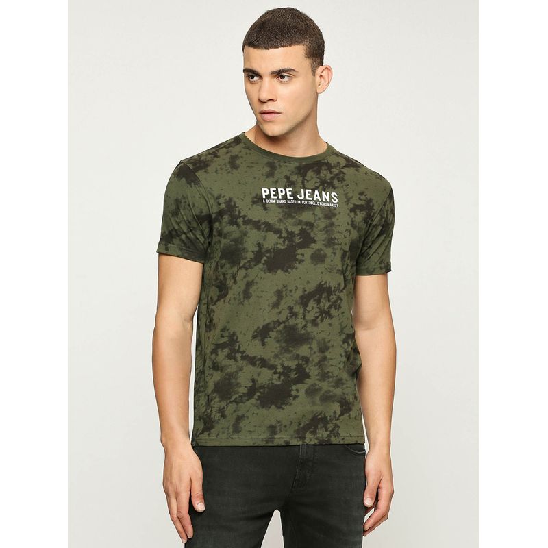 Pepe Jeans Olive Tie-Dye Short Sleeves T-Shirt (S)