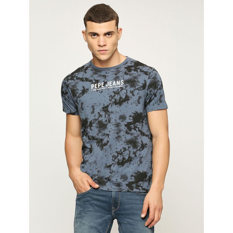 Pepe Jeans Union Blue Tie-Dye Short Sleeves T-Shirt (S)