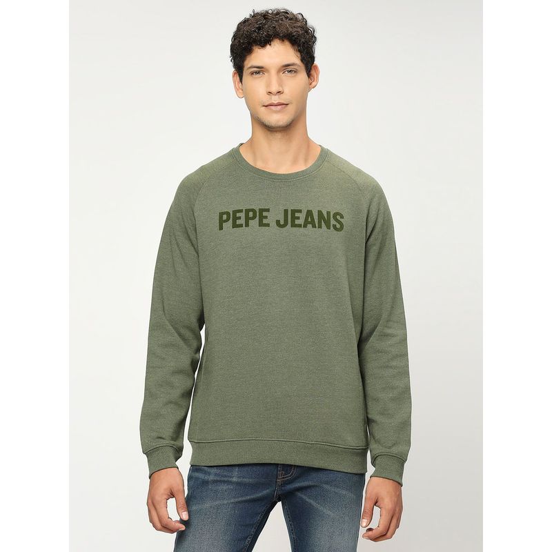 Pepe Jeans Green Typography Sweatshirt (S)