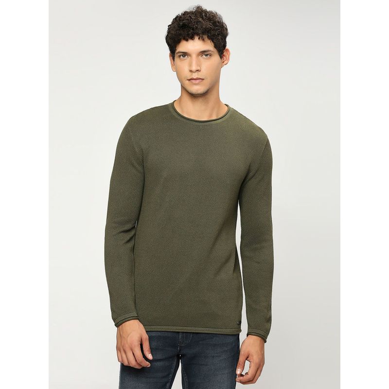 Pepe Jeans Green Lightweight Long Sleeve Sweater (M)