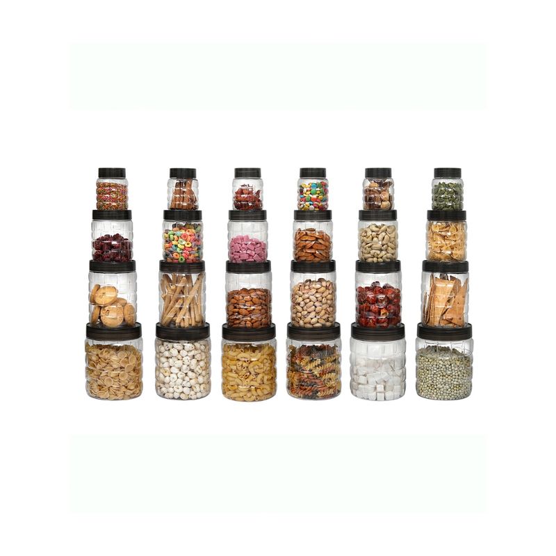 CELLO Checkers Plastic Kitchen Containers with Air Tightlid,24Pc (6x300