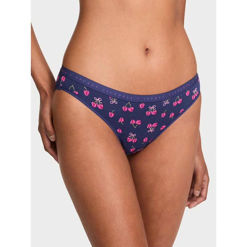 Victoria's Secret Navy Blue Stretch Cotton Bikini Panty (XS)