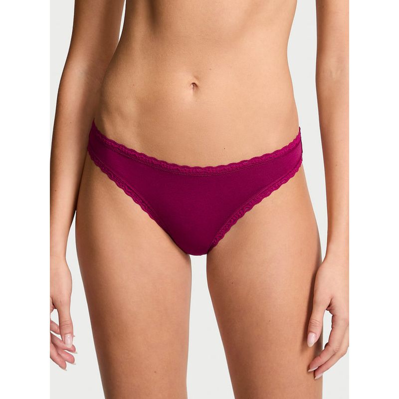 Victoria's Secret Magenta The Lacie Lace-Waist Bikini Panty (XL)