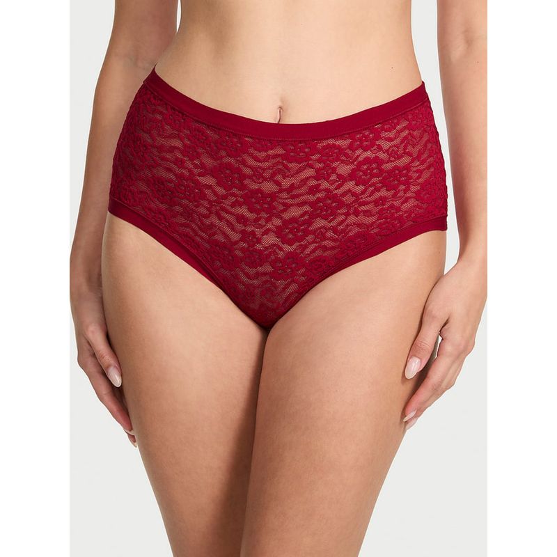 Victoria's Secret Red Cotton High-Waist No Show Panty (XS)
