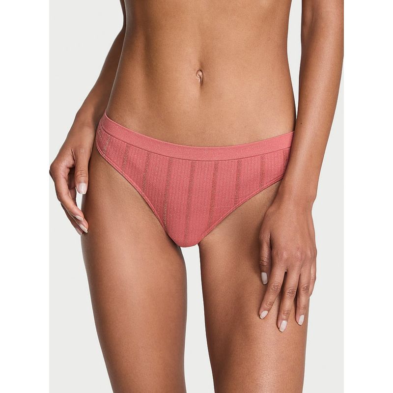Victoria's Secret Peach Seamless Thong Panty (L)