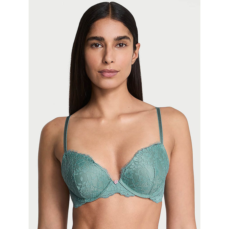 Victoria's Secret Dream Angels Lace Push-Up Bra Sea Green (32C)