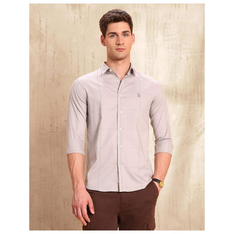 U.S. POLO ASSN. Mens Twill Tailored Fit Shirt (42)
