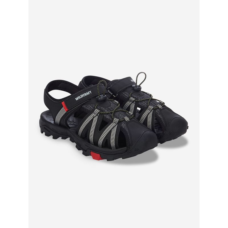 Boys Black Sandals with Velcro of VERSACE in Baby Liberdade