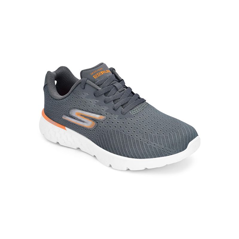 SKECHERS Women Grey & Orange Running Shoes (US 6)