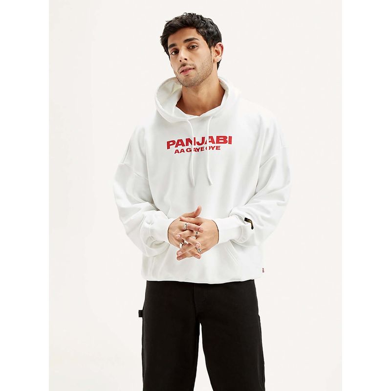 Levi's Dil Luminati Mens Panjabi Aa Gaye Oye Hoodie - White (M)
