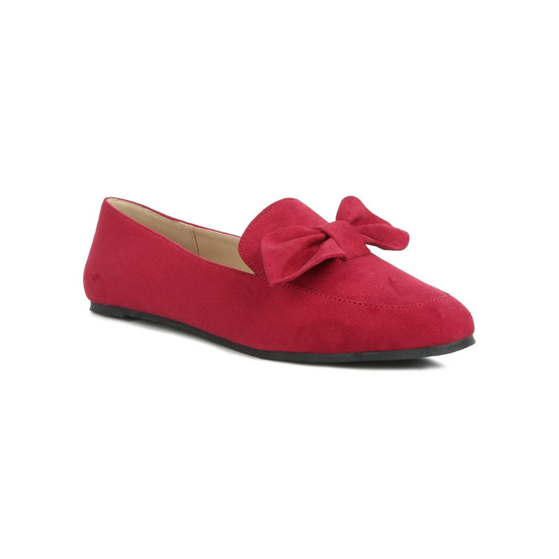 London Rag Remee Front Bow Ballerina - Red (EU 36)