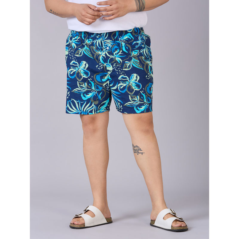 UNSIZED Men Blue Floral Printed Boxer (6XL)