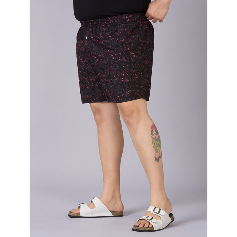 UNSIZED Men Black Printed Boxer (2XL)