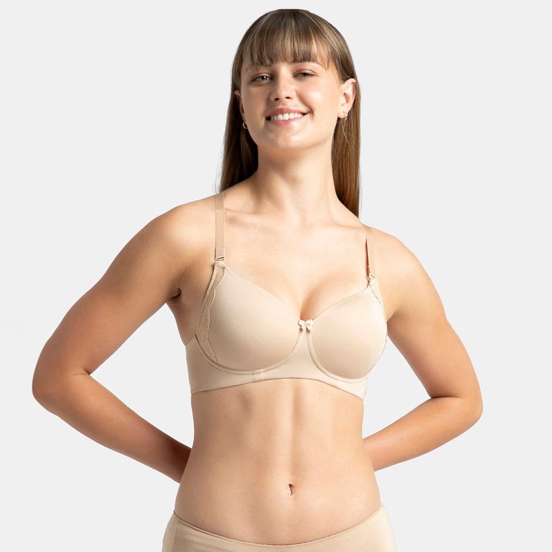 Jockey 1816 Wirefree Padded Soft Touch Microfiber Elastane T-Shirt Bra - Light Skin (38B)