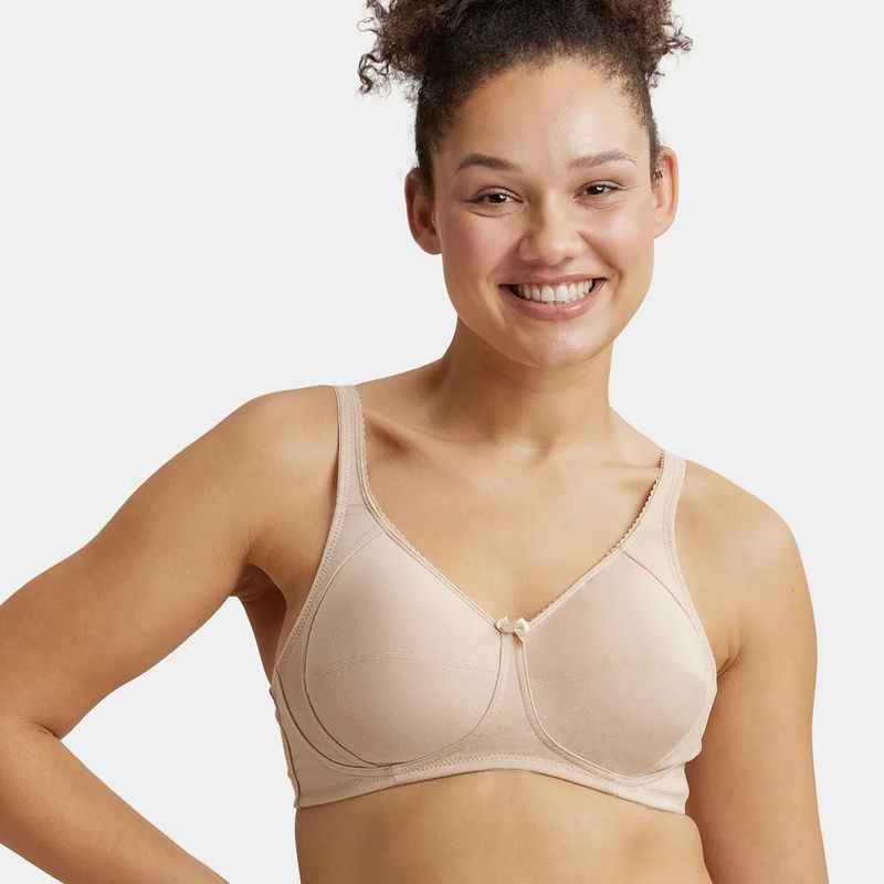 Jockey ES13 Wirefree NonPadded Cotton Elastane Full Coverage Plus Size Bra-Light Skin (40D)