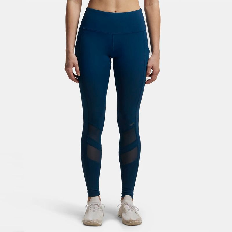 Jockey MW38 Women Microfiber Elastane Active Wear Leggings - Poseidon (XXL)